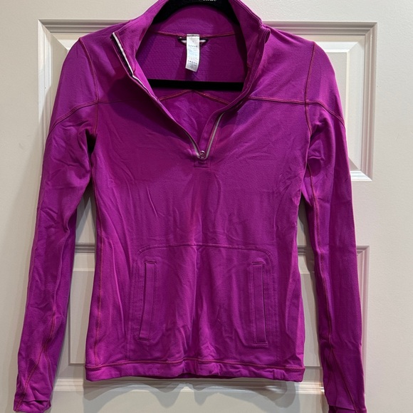 Ivivva Vibrant Raspberry Quarter-Zip Sweatshirt - Picture 1 of 3